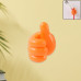 Orange Multifunctional Hand Shape Wall Clip Hanger Keys Cable Holder 1pc