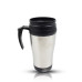 Stainless Steel Vacuum Glass Insulated Glass Coffee Cups (With Lid & Handle / 1 Pc)