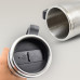 Stainless Steel Vacuum Glass Insulated Glass Coffee Cups (With Lid & Handle / 1 Pc)