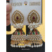 Golden Beads Moti Jhumka Earrings