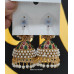 Golden Beads Moti Jhumka Earrings
