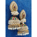 Golden Beads Moti Jhumka Earrings